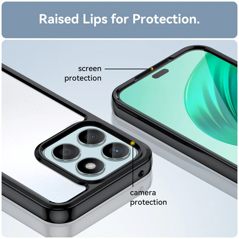 Transparent Colorful TPU Protective Phone Case Cover