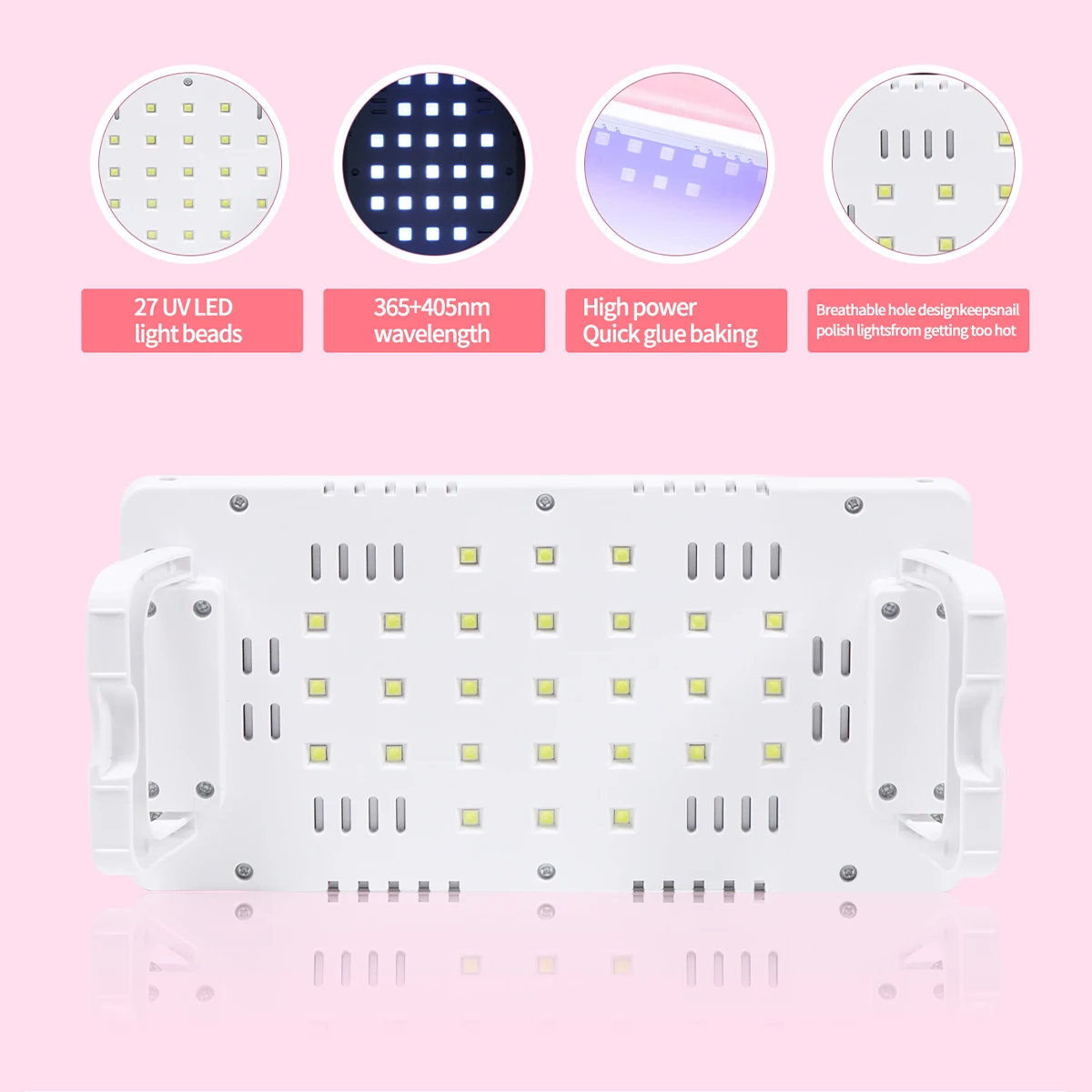 YIKOOLIN Nail Arm Rest Stand UV LED Nail Lamp Arm Rest With LED Lamp Gels Dryer Polish Curing Lamp  For Designs 5