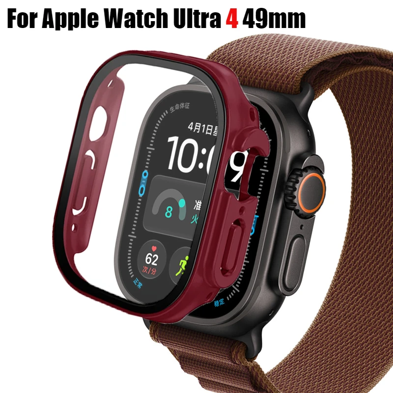Premium Bumper and Screen Protector for Apple Watch Ultra - HD Tempered Glass & Durable Case