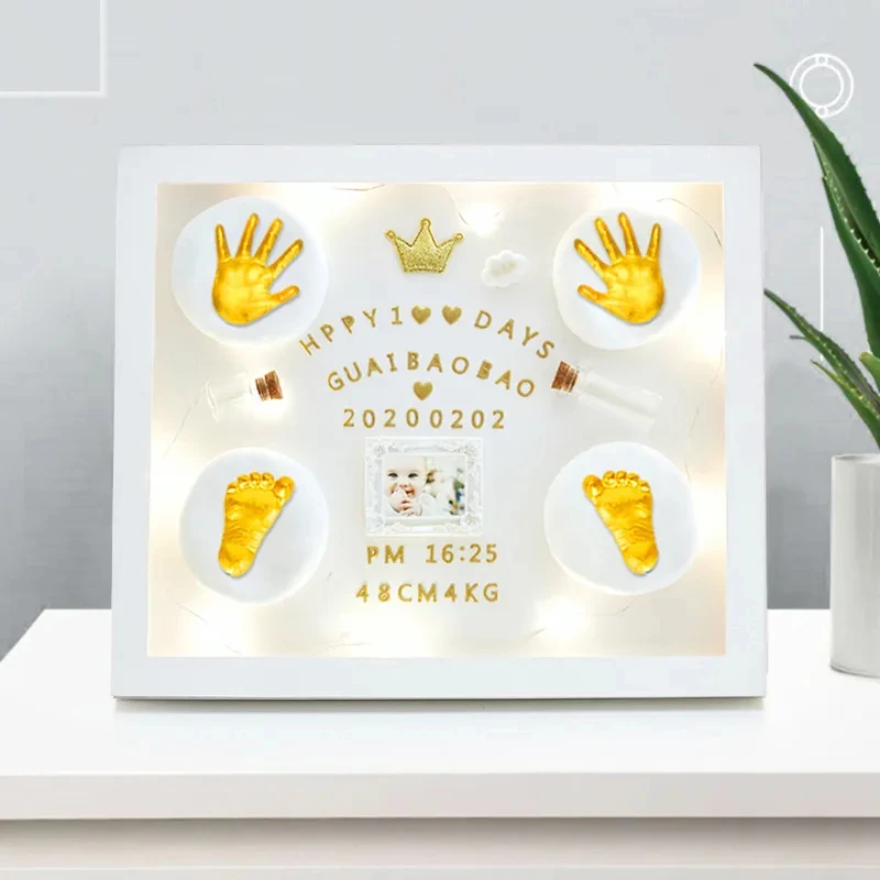 Diy Plaster Mold 3d Hand Foot Print Mold for Baby Souvenir Hand Casting Kit Couples Wedding Holding Baby Plaster Mold Home Decor