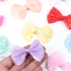 10PCS Dog Bow Polyester Mesh Sequin Bow Dog Hair Accessories Handmade Puppy Bows For Dogs and Cats Cute Pet Accessories 3