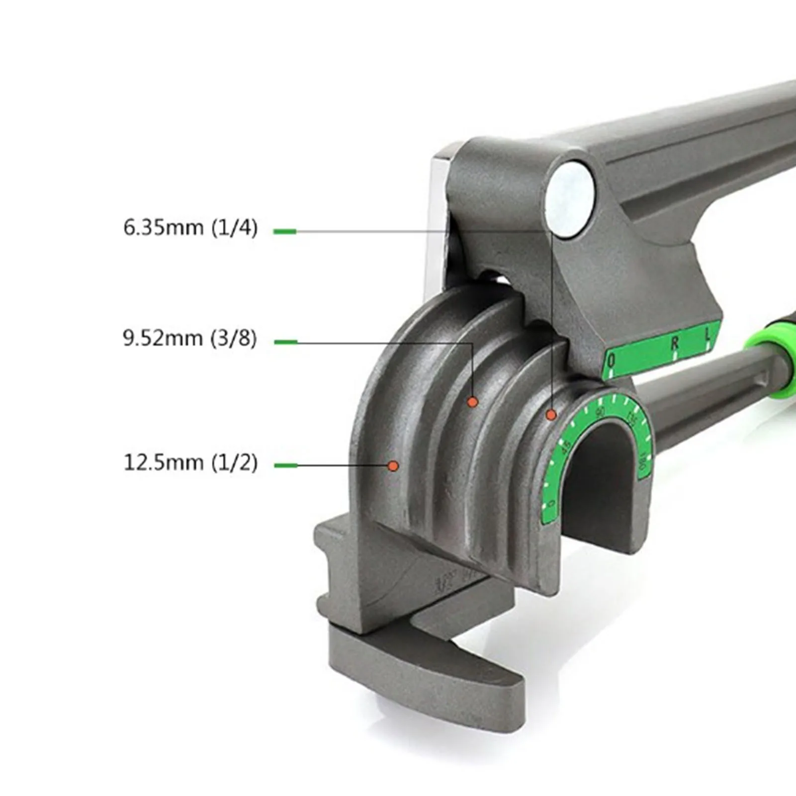 Tube Bender Bar Bending Tools 3 in 1 Pipe Tubing Bender 180 Degree Copper Aluminum Tube Bender for HVAC Refrigeration Repair