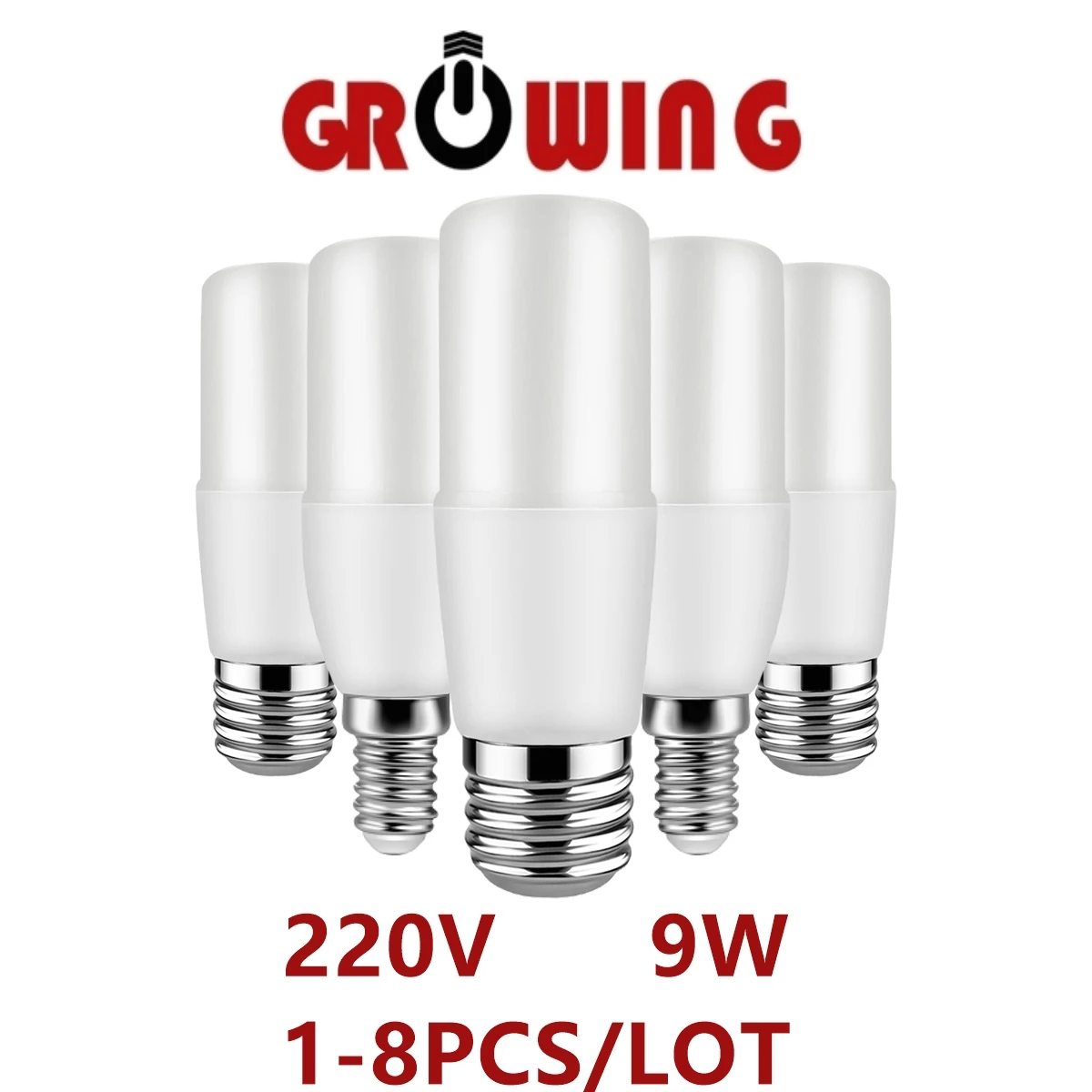 

1-8pcs Led Cylindrical lights T37 C37 9w 220V E27 E14 Super Bright 3000K 4000K 6000K Lamp For Home Bedroom Office Decoration