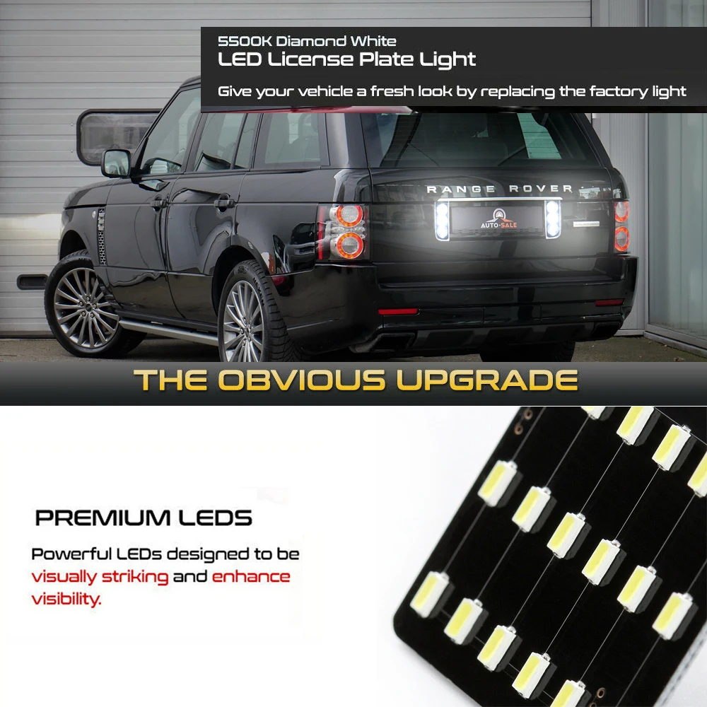 2Pc LED Backup Reverse Lights Rear Bumper Reverse Backup Lamps For Land Rover Range Rover L322 2003-2012 OEM XFD000043