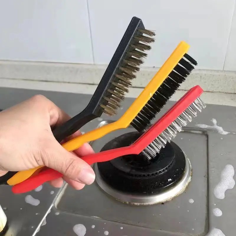 Strong decontamination clean kitchen hearth brush gas burner brush cleaning and polishing lampblack machine cleaning brush wire