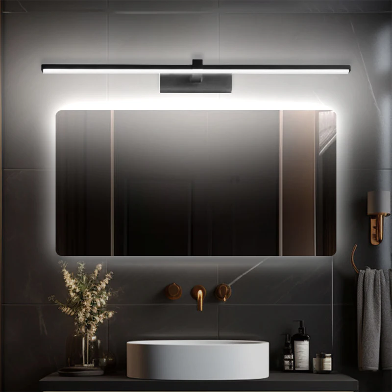 LED Wall Lamp 40/60/80/100cm Mirror Decor Lighting Modern Long Strip Bathroom Washroom Kitchen Indoor