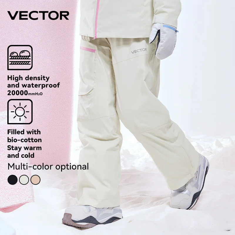 VECTOR  Woman Man Winter Ski Pants Outdoor High Quality Windproof Waterproof Warm Snow Trousers Winter Ski Snowboarding Pants