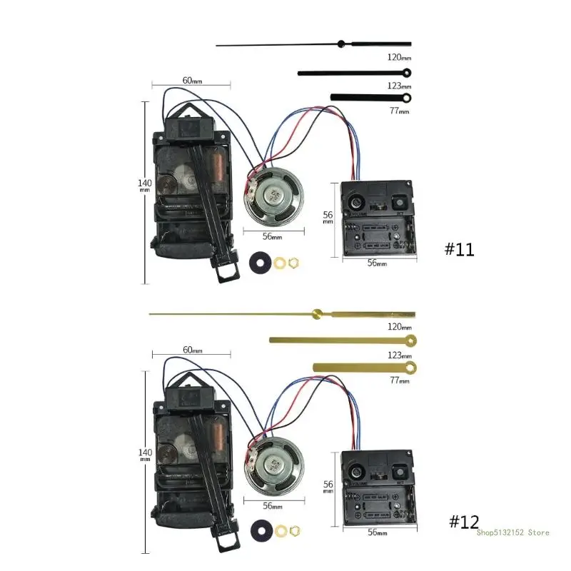 QX2E Wall Pendulum Clock Movement Mechanism Music Box DIY Repair