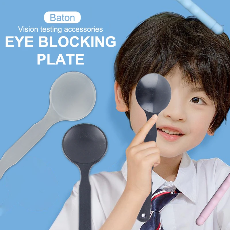 1PCS Auge Occluder Professionelle Matt Transparent/Schwarz Handheld Optometrie Werkzeug Auge Occluder Block Platte Für Vision Test – Detail 5