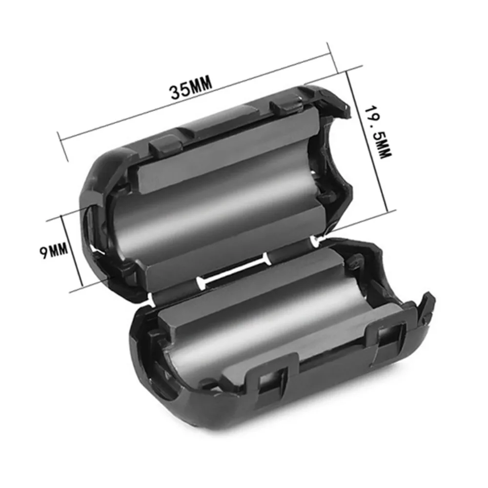 1PC 3.5/5/7/9/13mm Cable Connector Snap Type Ring Core Ferrite Bead Clamp Anti-interference Filter Clip Snap Filters Holder