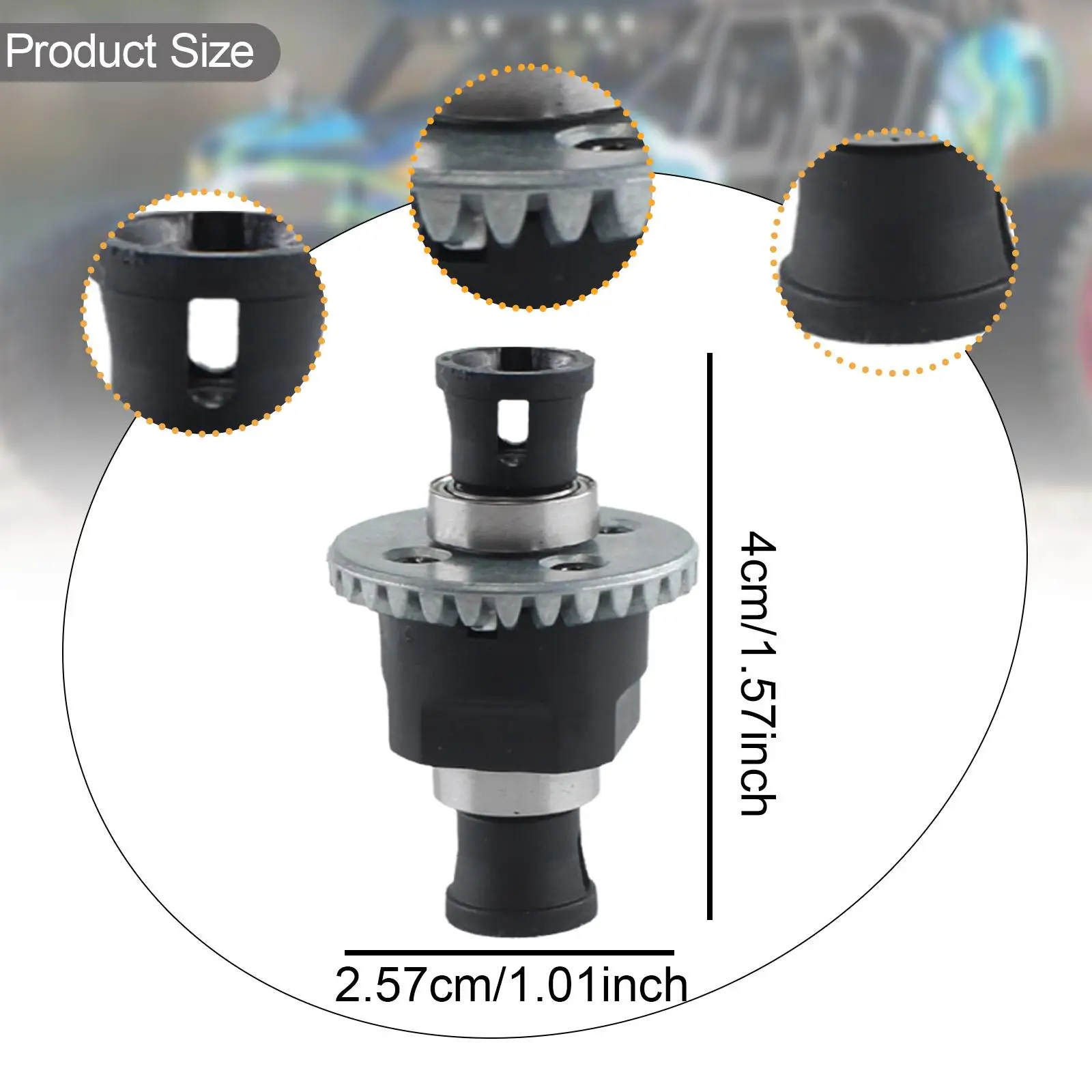 RC Car Differential Spare Parts, 1:18 Scale, DIY Accessory Sturdy Replace Parts for 18101 Crawler Car Model Truck Vehicles RC Car Differential Spare Parts, 1:18 Scale, DIY Accessory Sturdy Replace Parts for 18101 Crawler Car Model Truck Vehicles