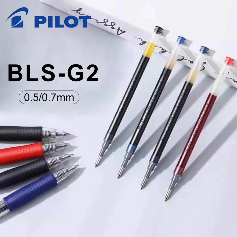 6개 일본 파일럿 오리지널 젤 펜 리필 드. 그립 BLS-G2 0.5/0.7mm 검정색 빨간색 파란색 잉크 B2P/G2 학교 사무용품용