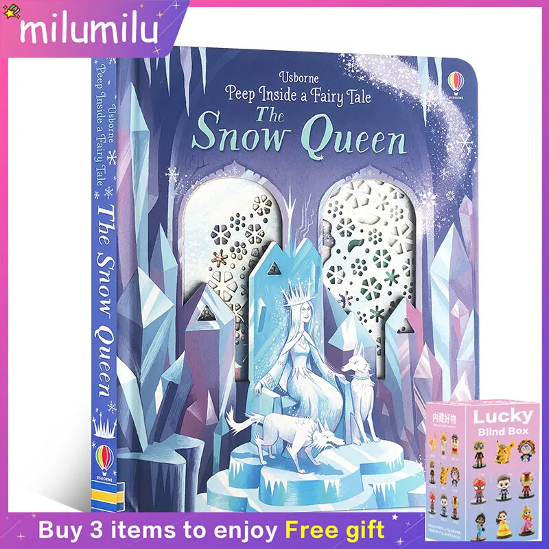 

MiluMilu Usborne The Snow Queen Peep Inside A Fairy Tale Board Original English S Children's Education Picture