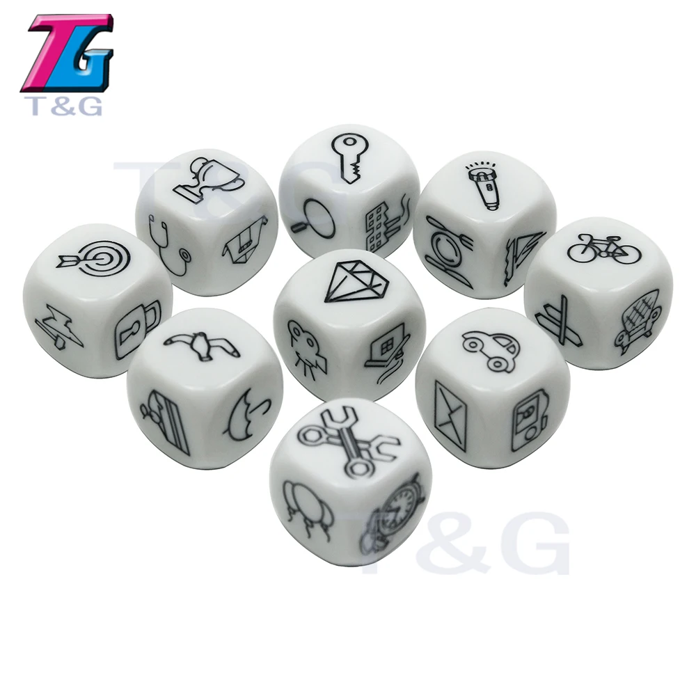 Telling Story Dice Learning Toy Family Parents Funny Imagine Education Toys For Children Boardgame Accessories Tabletop game dice dice set acrylic dice