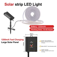Bande lumineuse solaire flexible à LED COB, 320LED/m, DC 24V, 11x6mm, étanche, blanc naturel chaud, 0.5m, 1m, 2m, 5m, décoration de jardin 2