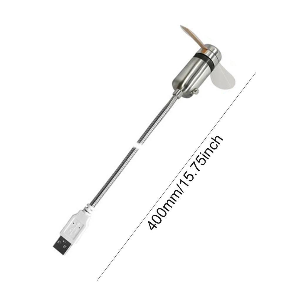 LED Clock Fan USB Powered Mini Cooling Flashing Fan Clock Fans Time Temperature Display Hand Mini USB Fan for Laptop PC Notebook