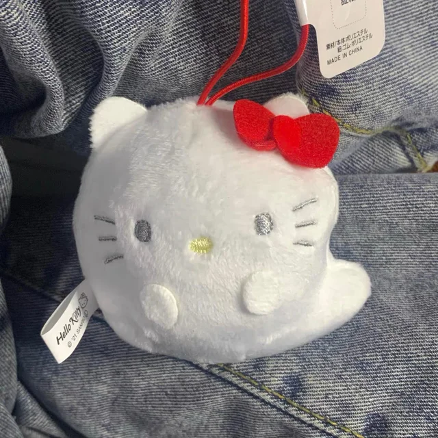 Sanrio Hello Kitty Ghost Plush Keychain Pochacco Kuromi Melody Cinnamoroll Anime Ghosts Sttuffed Toy Key Chain Girls Toys Gift 2