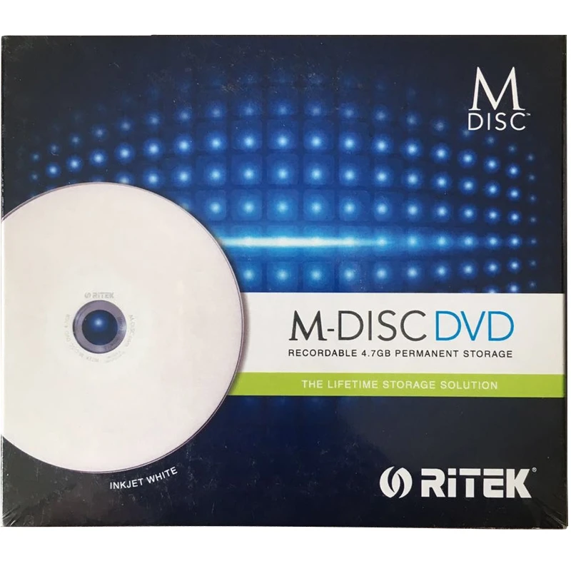 Mdisc M-disc cd Gravável Dvd r Armazenamento Permanente Arquivo Vitalício 47 gb Pcs