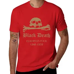European Tour Custom Design Black T - Shirt - Men's Plus Size Slim Fit - S (Red)