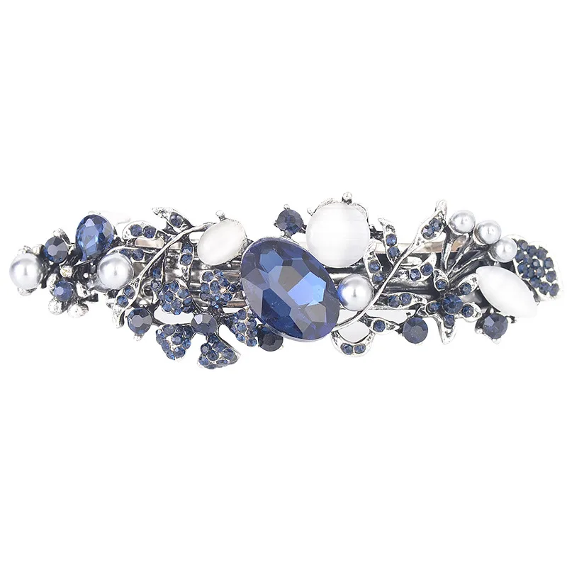 Neue modische Kristall-Blumen-Haarnadeln für Damen, Frauen, Mädchen, Haarspangen, eleganter Schmuck, Braut-Haarspangen AE010 – Detail 1