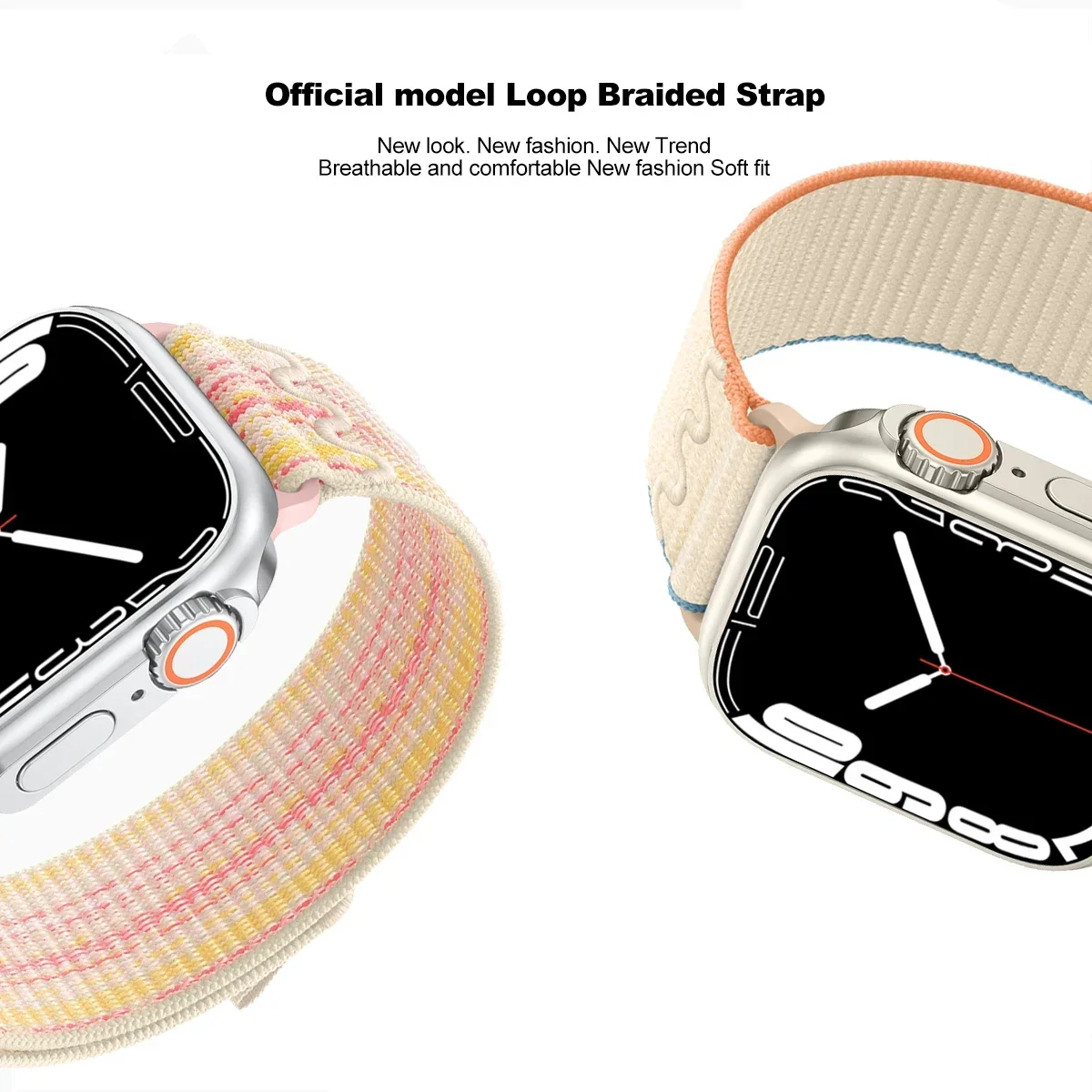 애플 워치 밴드용 울트라 케이스 및 나일론 스트랩, 한국 팔찌, 한국 iwatch 시리즈 9 8 se 7 6 5 4, 44mm, 40mm, 45mm, 41mm