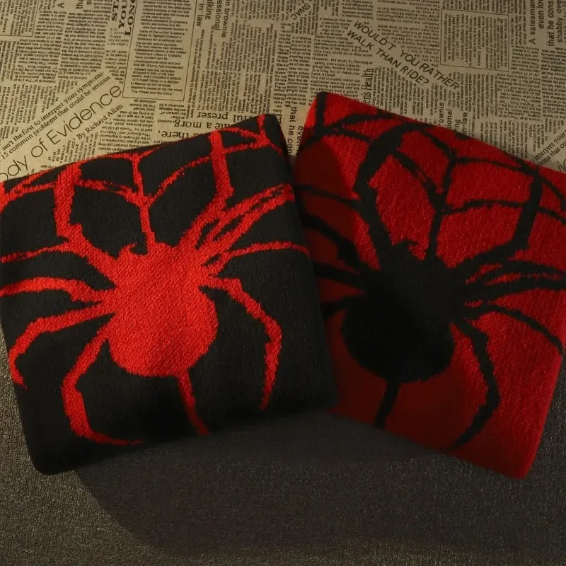 Spider Hole Sweater for Men and Women,Large Warm Knit Sweater, Retro American Style,Y2K,Harajuku,Hip-hop,Winter Clothing,2024