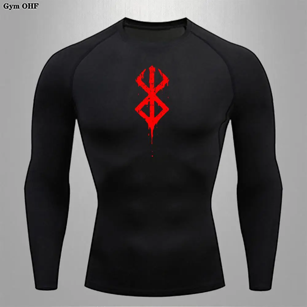 Berserk Anime Quick Dry Men's Compression T-Shirt - Summer Short Sleeve Sports Top