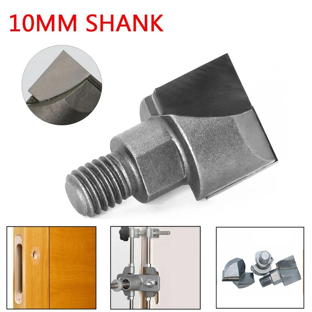 1pc 10mm Milling Cutter Special Wooden Door Slotter-Blade CNC Bottom Cleaning Router Bit Door Lock Slotting Milling Cutter Tool