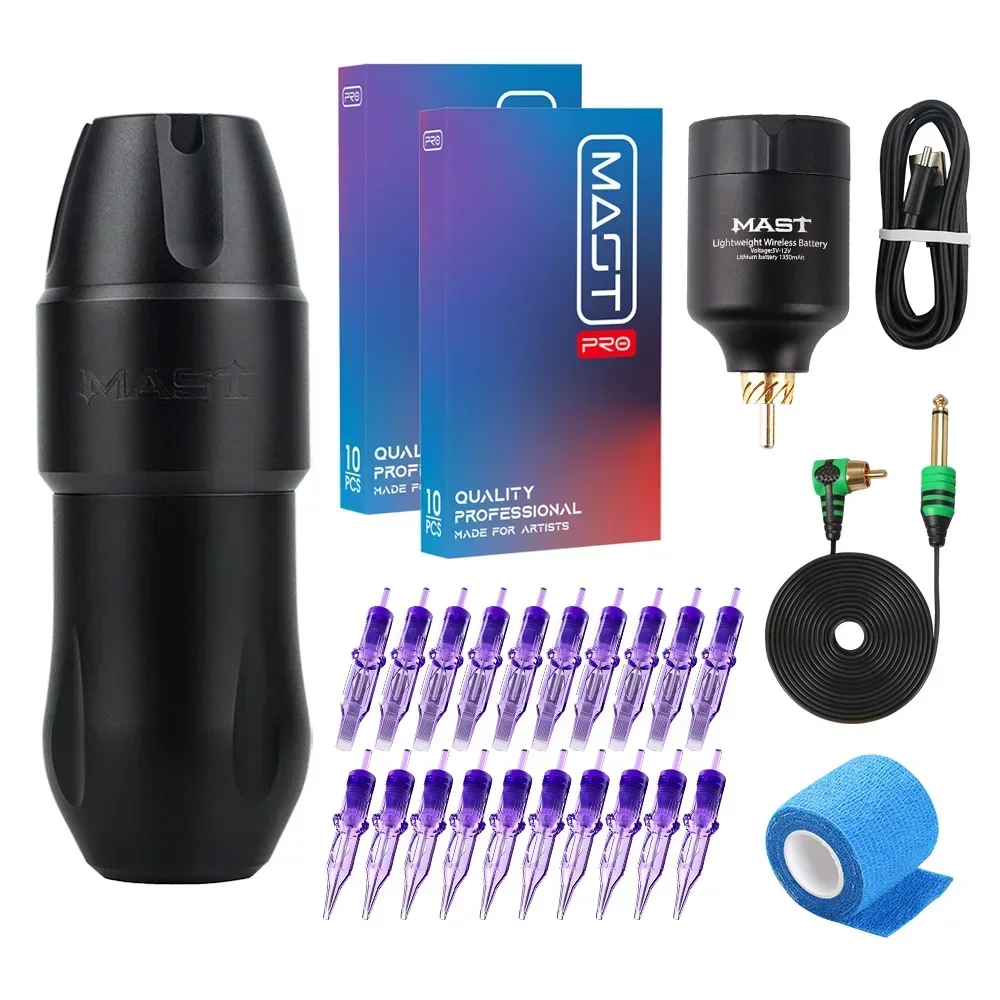 Mast Tour Pro Plus Wireless Machine Pen Kit Fast Charge RCA Rechargeable LCD Battery Tattoo Supply Mast PRO Cartridge Needle Set tattoo supplies,tattoo kit