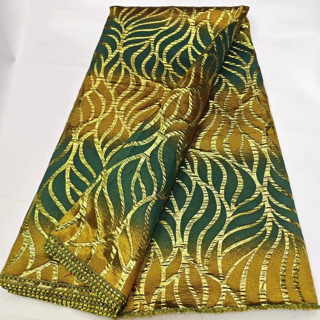 

2024 Luxury African Jacquard Gilding Lace Fabric High Quality French Organza Brocade Lace Fabric Nigerian For Women Party Dress