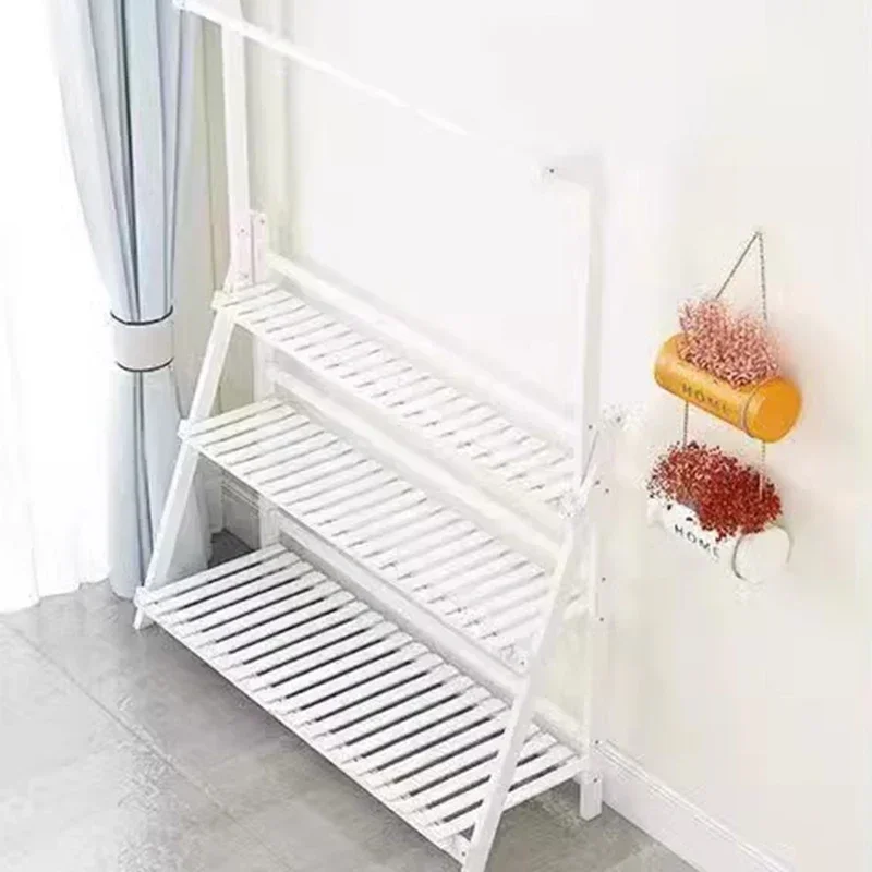 Originality Living Room Plant Shelves Balcony Wood Flower Shelf Chlorophytum Plant Shelves Outdoor Garden Furniture Support FYPS