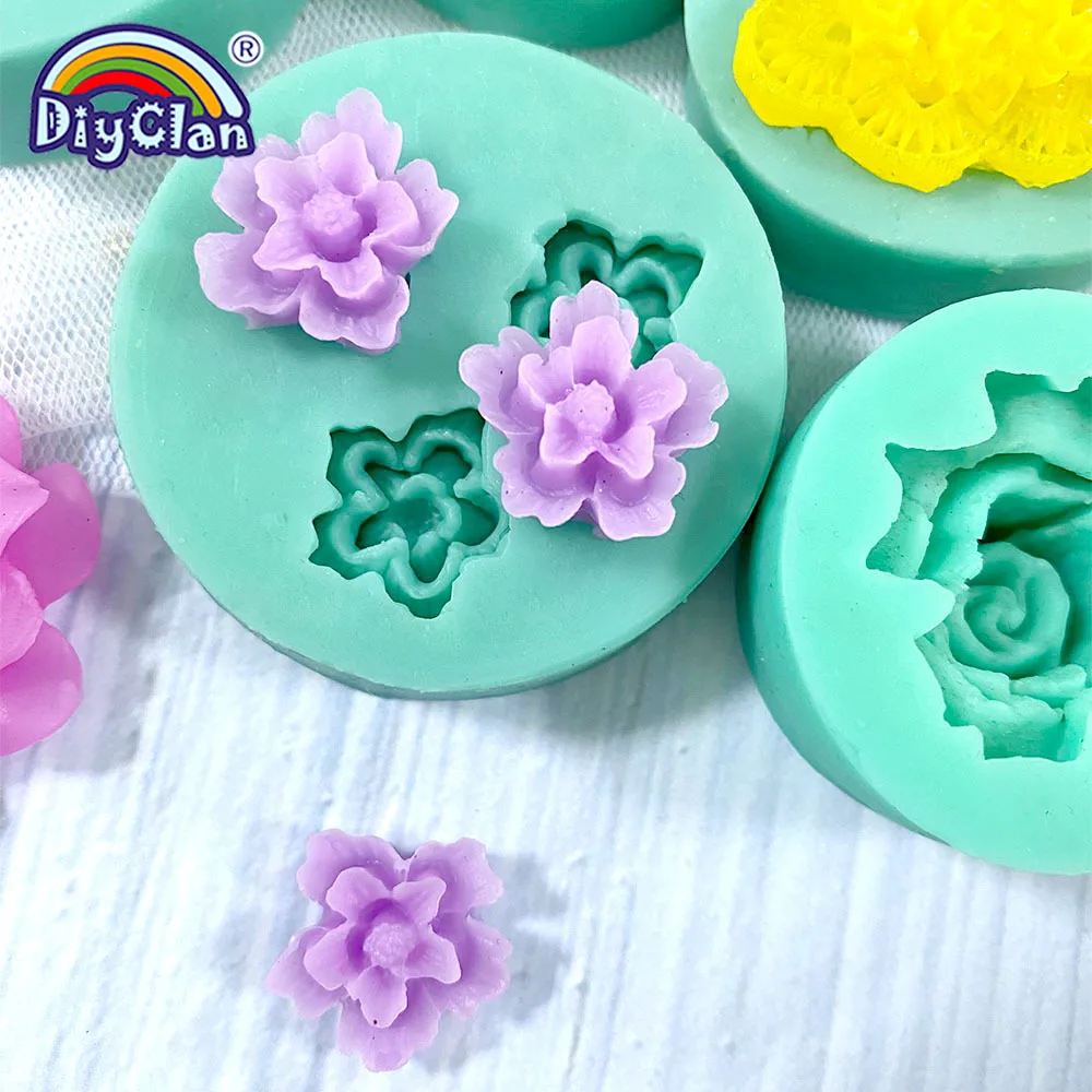 DIY Blumenform Fondant Silikonform Kuchendekorationswerkzeug Süßigkeiten Cupcake Harz Polymer Clay Herstellung Schokolade Backen Epoxidharz-Form – Detail 5