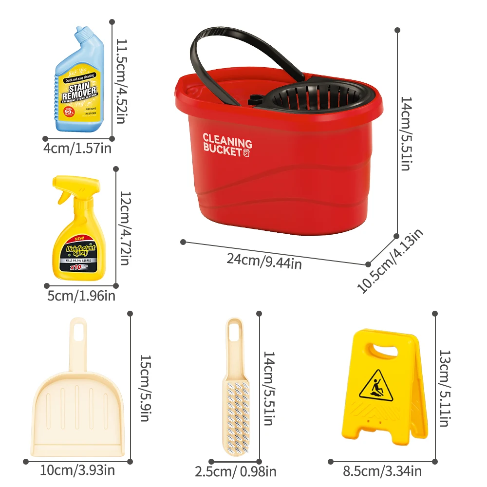Cleaning Toys Children's Pretend Play Cleaning Set and Sanitation Simulation Broom Vacuum Cleaner Tool Toy For Children Gift