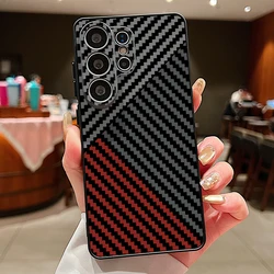 Magnetic Carbon Fiber Hybrid Matte Phone Case - Galaxy S23 Ultra (B363 Black)