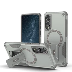 Enhanced Armor Magnetic Case with Magsafe Wireless Charging and Kickstand Feature - A26(5G) (Gray)