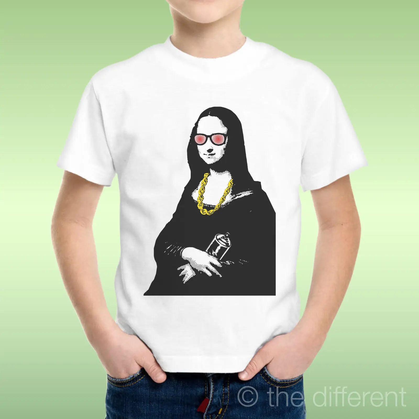 Детская футболка для мальчиков Модная цепочка с очками идея для длинных или коротких рукавов