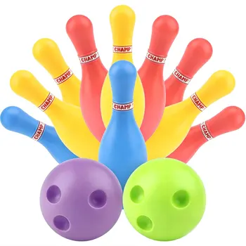 Set da Bowling Portatile 12 Pezzi - 10 Birilli + 2 Palle, Gioco per Feste Indoor/Outdoor per Adulti, Ottimo per Serate di Gioco ed Eventi Sociali ZSY