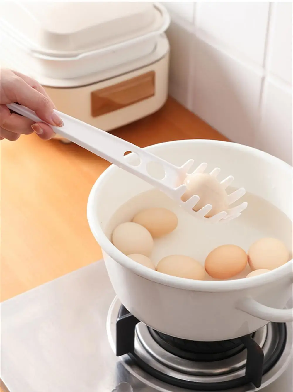 S2ee34b9cc9d048ecb8bc5cbf383ddd88v Durszlak do makaronu Spaghetti separacja żółtka gałka do jaj Separator białka filtr z tworzywa sztucznego łyżka do odpływu akcesoria kuchenne