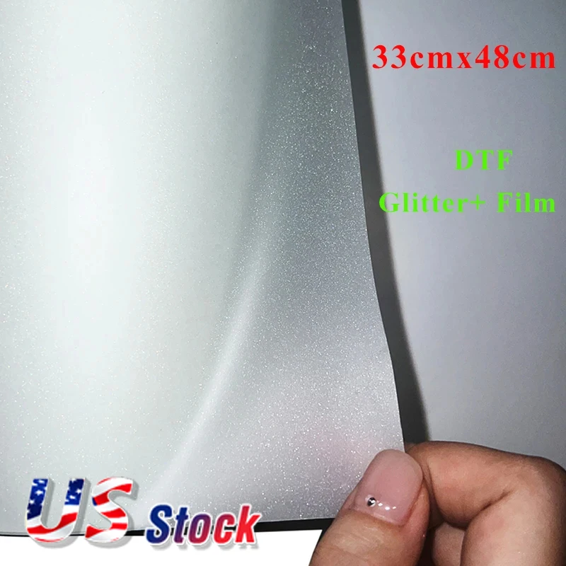 

CALCA 100 шт. листы 13inx1 9 дюймов/33 см x 48 см DTF глиттер + пленка холодная очистка односторонняя прямая переводная пленка бумага для порошка чернил DTF