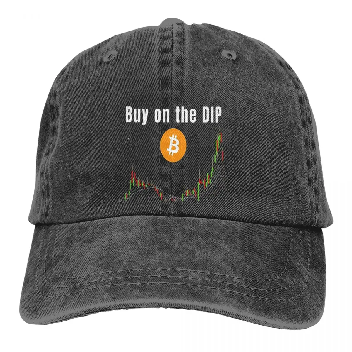 

Buy On The Dips Baseball Caps Peaked Cap Bitcoin Cryptocurrency Art Sun Shade Hats for Men