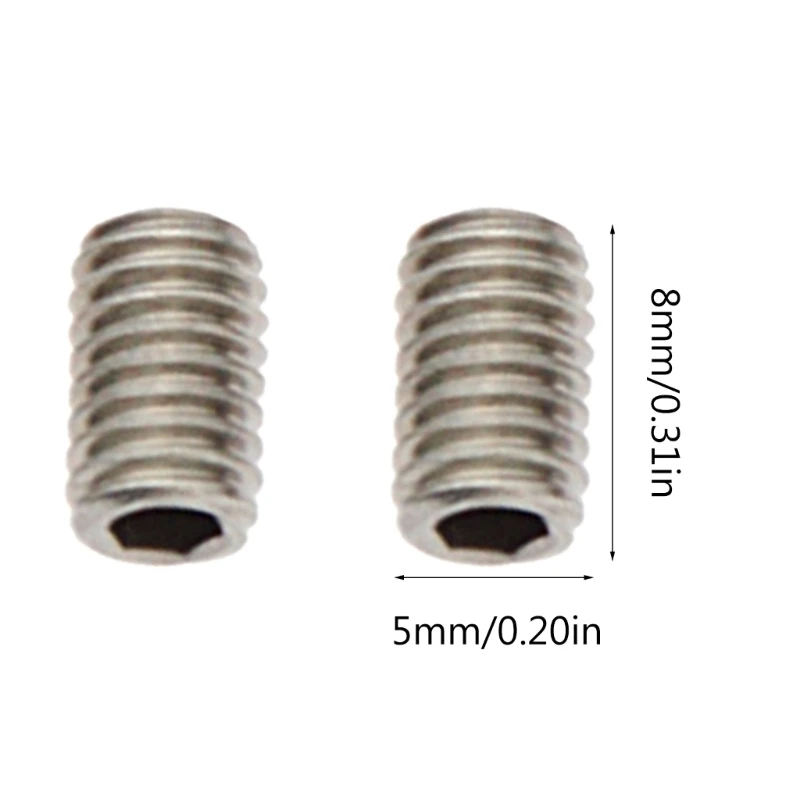 10pcs/20pcs Surfboard Grub Screws 5mm Fin Plug Screws Stainless Steel Surfboard Fin for Surfs Board/SUPs Board/Long Board
