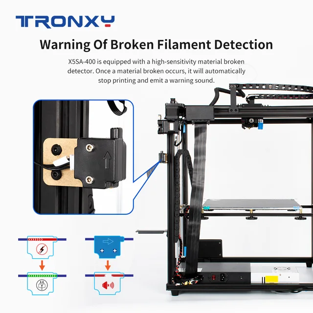 Tronxy X5SA 3D Printer DIY Kits with Large Build Plate 330*330*330mm Full Metal High Precision Resume Power Failure 3D Print 2