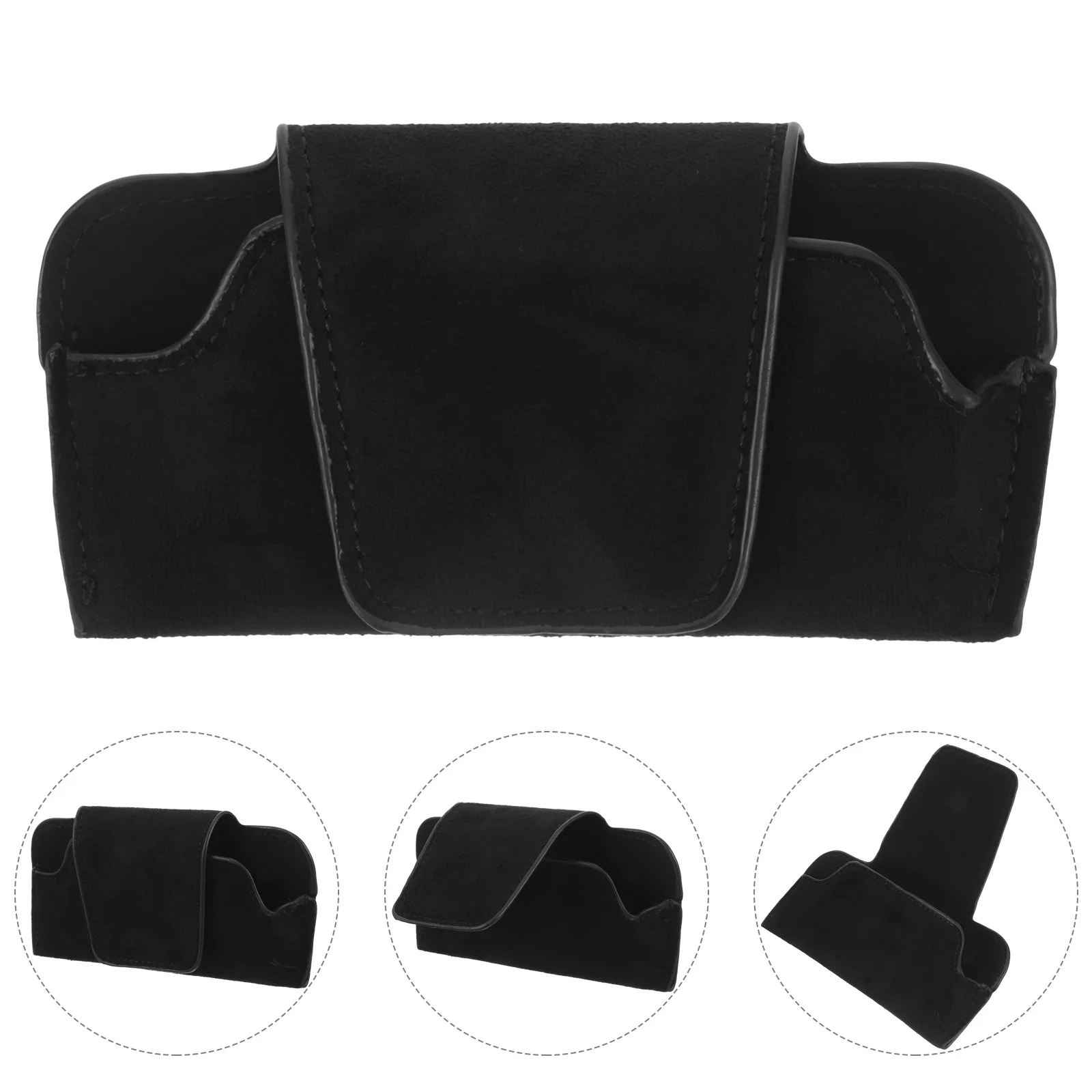 

Sunglass Holder for Car Glasses Case Visor Sunglasses Clip Storage Frame (Black)