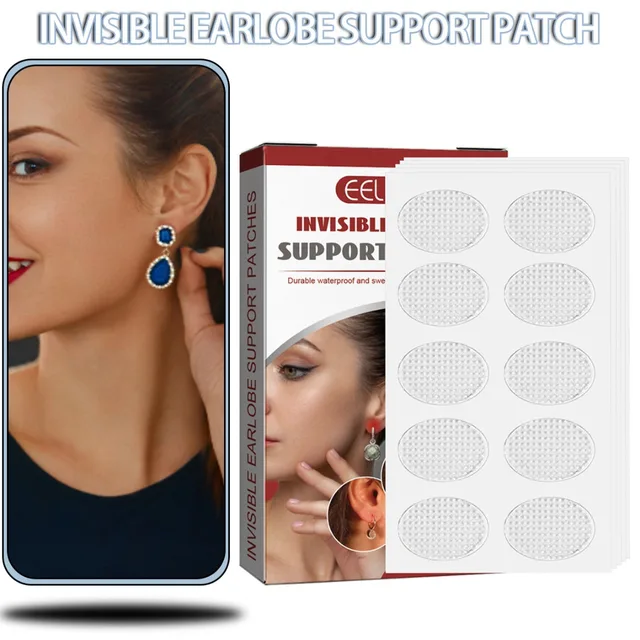 Earring Support Patches Invisible Ear Lift Stickers 50PCS Lobe Tape Relieve  Strain From Heavy Earrings For Stretched Droopy Ears - AliExpress