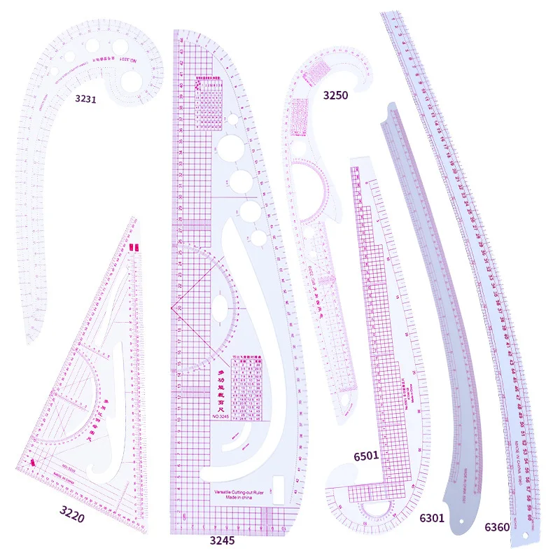 Description Picture 2 of itemFrench Curve Sewing Ruler Sewing Machine Ruler Cutting Ruler Clothing Sample Metric Rulers Sewing Accessories & Tools Drawing