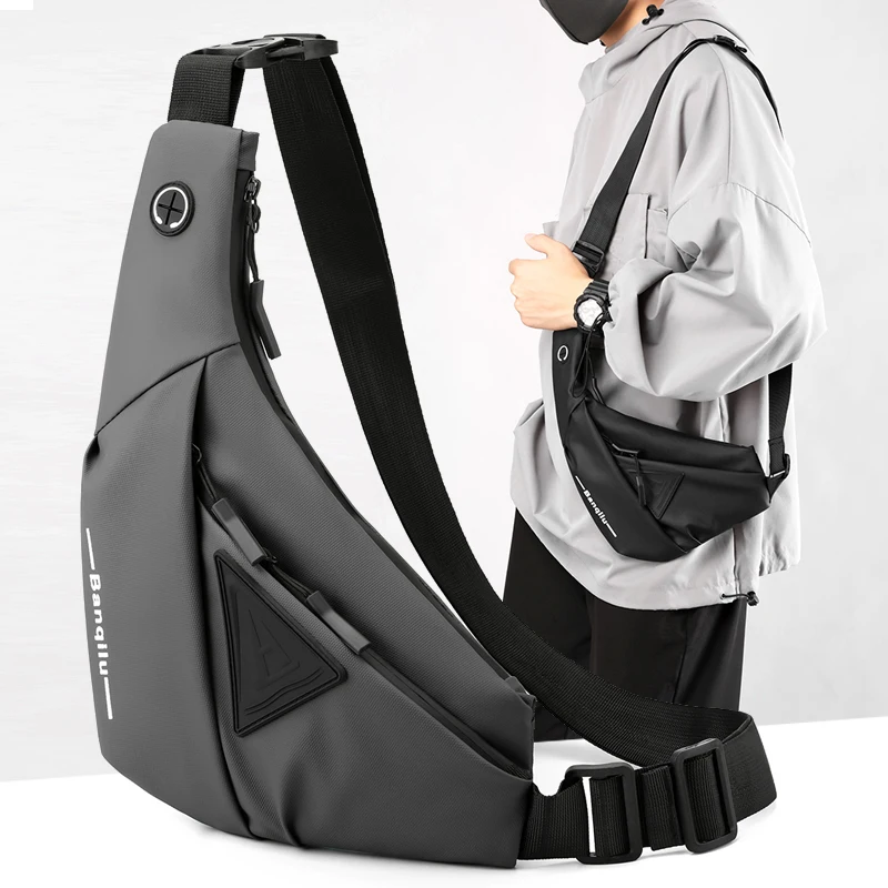 Large capacity men's cross chest bag Commuter Bag leisure chest bag men's messenger bag work bag
