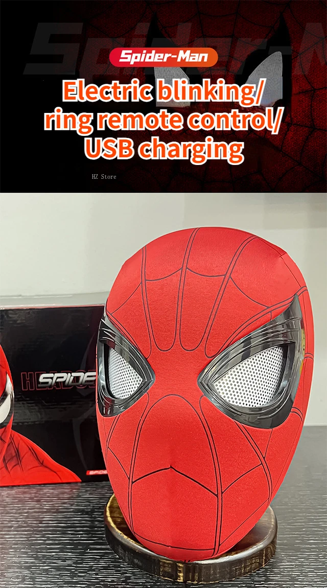 スパイダーマン マスク 目のパーツ付き マーベル スパイダーマン マスク生地 目付き マスク (シェルなし