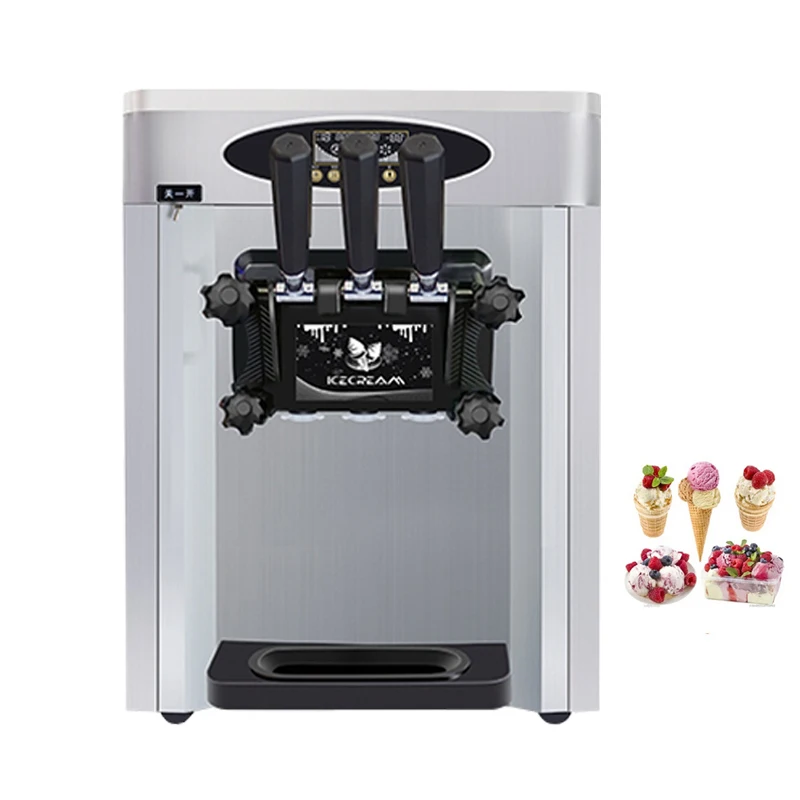 

Commercial Ice Cream Making Machine Stainless Steel Soft Ice Cream Maker Fully Automatic Good Taste Ice Cream Machine 1800w