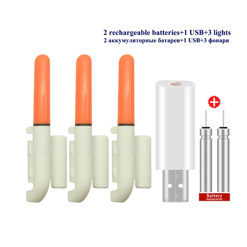 3PCS Luminous Light Stick+2 Recharge CR425+1 USB Electronic Light Sticks Ocean Fishing Electric Rod Stick Tackles fishing glow stick fishing tackle fishing light fishing light stick