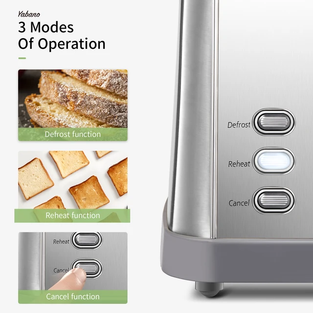 2 slice toaster, Retro Bagel Toaster Toaster with 7 Bread Shade Settings, 2 Extra Wide Slots, Defrost/Bagel/Cancel Function, Rem 2